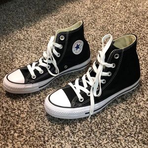 BRAND NEW black high top converse